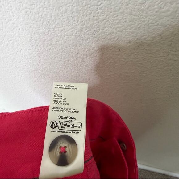 NWT Anthropologie Maeve The Colette Cropped Linen Blend Wide Leg Pants Pink 29 T - Picture 10 of 10